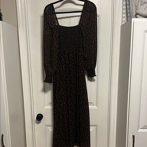 Elegant Black and Brown Women's Dress